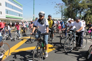 Conviven ciclistas y trolebuses en la “Rodada Didáctica STE/GCDMX”