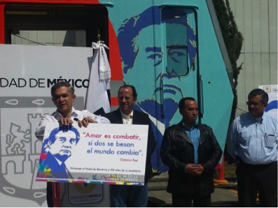 Pone en servicio Jefe de Gobierno el 6º Convoy rehabilitado del Metro, con la imagen de Octavio Paz