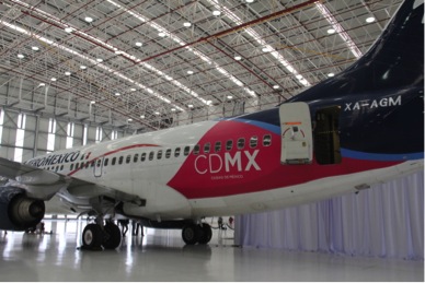 Boeing 737 de Aeroméxico llevará la Marca CDMX por el mundo