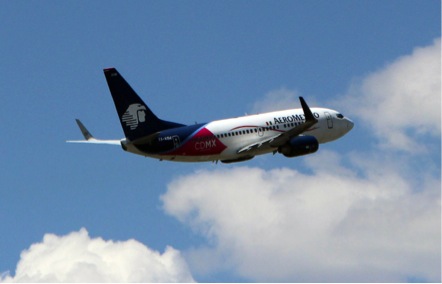 Despegó de la Ciudad de México vuelo de Aeroméxico con la Marca CDMX